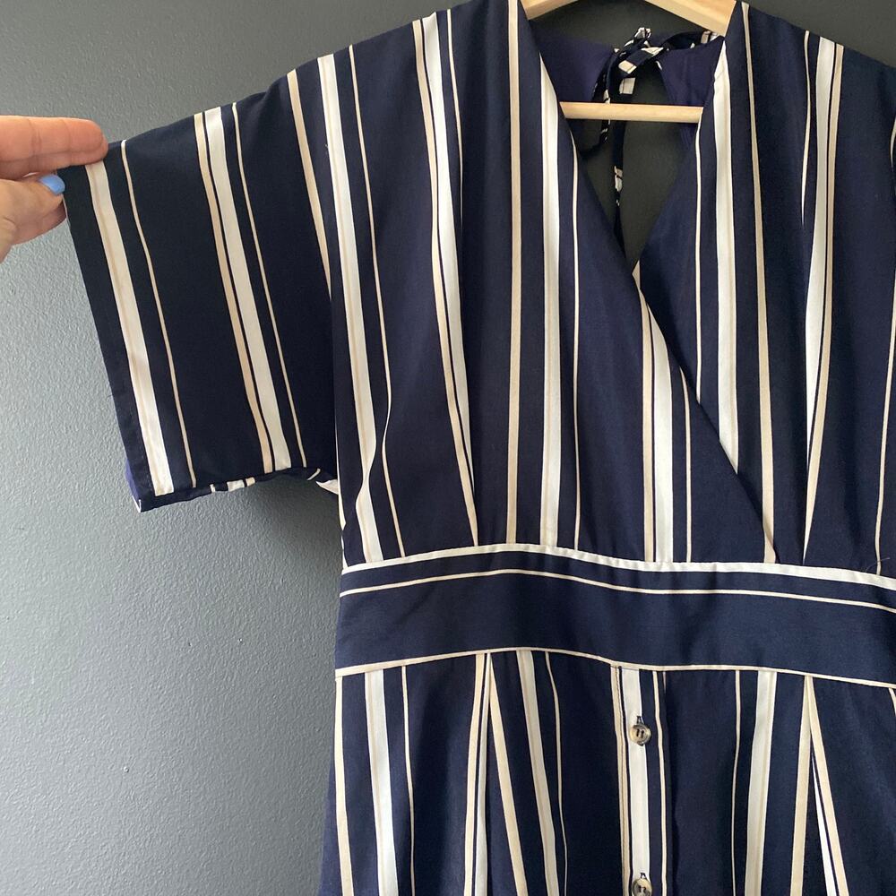One One Six Striped Short Sleeve Midi Dress Size Small - Picture 4 of 12